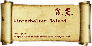 Winterhalter Roland névjegykártya