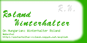 roland winterhalter business card